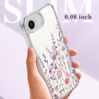 GVIEWIN for iPhone 16e Case with Screen Protector,[Non-Yellowing][Military-Grade Protection] Hard PC&TPU Bumper,Floral Shockproof Protective Clear Phone Case for iPhone 16E 2025(Floratopia/Colorful) - Image 6