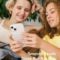 GONEZ Magnetic for iPhone 14 Case, Compatible with Magsafe, with Screen Protector + Camera Protector, Anti-Scratch Microfiber Lining, Liquid Silicone Shockproof Protective Phone Case, Stone - Image 8