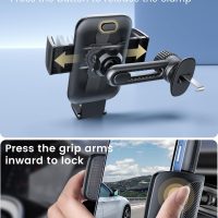 Phone Holders for Your Car: [Never Blocking] Air Vent Cell Phones Mount for iPhone & Samsung Android Smartphone [Thick Cases Friendly] Hands-Free Auto Mobile Phone Stand - Image 5