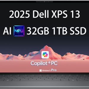 2025 Dell XPS 13 9345 Laptop, Copilot+ AI PC (13.4" FHD+ 120Hz, Qualcomm 12-Core Snapdragon X Elite, 32GB 8848MT/s RAM, 1TB SSD), Thin & Light, 27 Hours Battery Life, IR Webcam, Wi-Fi 7, Win 11 Pro