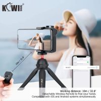 KIWIFOTOS Phone Camera Grip Handle Holder Phone Tripod Mount with Detachable Remote Shutter & Cold Shoe Adapter for iPhone 14 15 16 Pro Max Samsung Smartphone Selfie Vlog Video Shooting, Black - Image 6