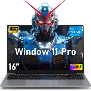 16 Inch Laptop Computer, Gaming Laptop 2025, 16GB RAM 1TB SSD, N150 Processor(Up to 3.6GHz), FHD 1920 * 1200, 180° Open, Backlit, BT4 WIFI5, Windows 11 Pro, 6000 mAh Battery, Student