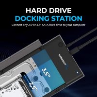SABRENT USB 3.0 to SATA External Hard Drive Lay-Flat Docking Station for 2.5 or 3.5in HDD, SSD [Support UASP] (EC-DFLT) - Image 2