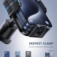 Lamicall 2025 Wider Clamp & Metal Hook Car Phone Holder Vent [Thick Cases Friendly] Phone Holders for Your Car Mount Automobile Hands Free Cradle Air Vent for iPhone 16 15 14 13 Pro Max Smartphone - Image 2