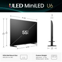 Hisense 55" Class U6 Series Best Value Mini-LED 4K UHD Smart Fire TV (55U65QF, 2025 Model) - QLED, Native 144Hz, HDR10+, Dolby Vision IQ, Dolby Atmos, Built-in Subwoofer, Game Mode Pro, Alexa Built In - Image 2