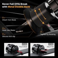 Miracase Phone Holders for Your Car with Metal Hook Clip, Air Vent Cell Phone Stand Car Mount, Universal Automobile Cradle Fit for iPhone Android and All Smartphones, Dark Black - Image 2