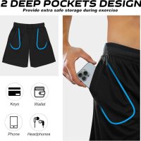 BALENNZ Athletic Shorts for Men with Pockets and Elastic Waistband Quick Dry Activewear - Image 3