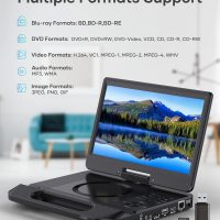 FANGOR 12.5" 1080P Portable Blu-Ray Player with 10.5" HD Swivel Screen, HDMI Out & AV in, Multi Media Player, 5 Hours Rechargeable Battery, Supports USB/SD Card, Last Memory - Image 6