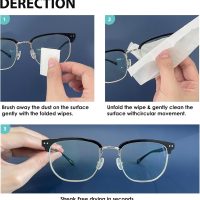 200 Count Lens Wipes for Eyeglasses, Eyeglass Lens Cleaning Wipes Pre-moistened Individually Wrapped Sracth-Free Streak-Free Eye Glasses Cleaner Wipes for Sunglass, Camera Lens, Goggles - Image 6
