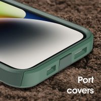 OtterBox iPhone 14 & iPhone 13 Commuter Series Case - TREES COMPANY (Green), slim & tough, pocket-friendly, with port protection - Image 5