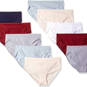 Amazon Essentials Women's Cotton High Leg Brief Underwear (Available in Plus Size), Breathable, Multipacks