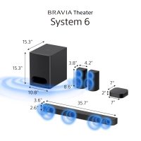 Sony BRAVIA Theater System 6, 5.1ch Home Theater System Sound bar with subwoofer and Rear Speakers, Surround Sound by Dolby Atmos/DTS:X Compatible HT-S60 - Image 3