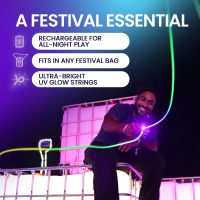 Loop Lasso NANO Glow in the Dark Rave Toys with Built-in UV Blacklight - Interactive Rope Launcher STEM Toy - Viral Flow and String Shooter Toy for Kids and Adults - Image 6