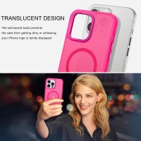BENTOBEN Magnetic for iPhone 13 Pro Case [Compatible with Magsafe] Translucent Matte 13 Pro Phone Case Slim Thin Shockproof Women Men Girls Boys Protective Cover Cases for iPhone 13 Pro 6.1", Hot Pink - Image 8