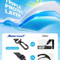 Hiearcool Waterproof Phone Pouch, Universal Case Compatible for iPhone 16 15 14 13 Pro Max Plus Up to 8.3", IPX8 Beach Travel Essentials-Black-2 Pack - Image 4