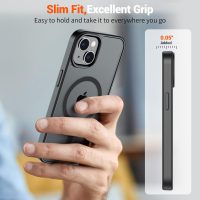SUPFINE Magnetic for iPhone 14 Case & iPhone 13 Case (Compatible with MagSafe)(Military Grade Drop Protection) Translucent Matte Shockproof Phone Cover,Black - Image 7