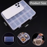 (18 Grids) Plastic Organizer Box with Dividers, Clear Container Storage for Crafts, Jewelry - Image 2