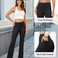 Womens Bootcut Dress Pants Business Casual Work Pants with Pockets High Waist Stretchy Trousers Pull On Office Slacks - Image 4