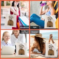 Tote Bag, Reusable Grocery Canvas Shoulder Bag, Large Capacity Portable Travel Beach Bags 4 - Image 5