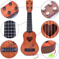YEZI Kids Toy Classical Ukulele Guitar Musical Instrument, Brown - Image 3