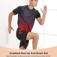 BOOMCOOL Gym Clothes workout shorts and long sleeve shirts for men running dry fit athletic outfits sets 6 pack - Image 3