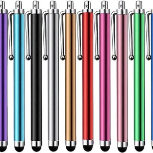 Stylus Pen [10 Pack] Universal Capacitive Touch Screen Pens for Tablets, iPad Mini, iPad Pro, iPad Air, Smartphones, Samsung Galaxy - Multiple Colors
