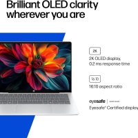HP OmniBook 5 14 inch Next Gen AI PC, OLED Display, Snapdragon X Plus X1P-42-100, 16 GB RAM, 1 TB SSD, Qualcomm Adreno GPU, Windows 11 Home, Copilot+ PC, Glacier Silver, 14-he0099nr - Image 6