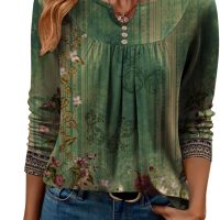 Zeagoo Womens Tops Long Sleeve Shirts 2025 V Neck Fall Blouses Dressy Casual Fashion Summer Work Tunic - Image 2