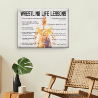 Wrestling Poster Canvas Wall Art for Home Bedroom Decor, Motivational Wrestling Life Lessons Canvas Print Painting Wrestler Gifts for Men 8x10 Inch - Image 6