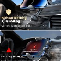 Phone Holders for Your Car: [Never Blocking] Air Vent Cell Phones Mount for iPhone & Samsung Android Smartphone [Thick Cases Friendly] Hands-Free Auto Mobile Phone Stand - Image 4