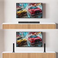MZEIBO Sound Bar for Smart TV，80W Detachable Bluetooth Soundbar with Powerful Bass, 2-in-1 Home Theater Audio System, ARC/Optical/AUX Connectivity for TV/PC/Laptop/Game Console - Image 5