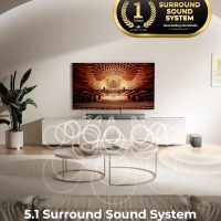 ULTIMEA 5.1CH Surround Sound Bar with Subwoofer, Dolby Atmos, VoiceMX, BassMX, APP, 300W Soundbar for Smart TV, Home Theater Surround Sound System for TV, BT 5.4, Poseidon M60 (2025 Model) - Image 4