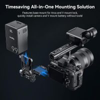 SMALLRIG Foldable V Mount Battery Plate, Tool-Free, All-in One Mounting Solution for Mirrorless/DSLR Cameras, with Modular Plate for Arca, Compact Camera Video Rig, for NEEWER V Mount Battery PS099E - Image 2