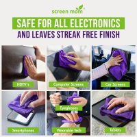 Screen Mom Screen Cleaner Spray and Microfiber Cloth 16oz Screen Cleaner Spray and Wipe for TV, Laptop, Computer, Phone, iPad, Car Screen Cleaning Kit Electronic Cleaner Spray - Image 3