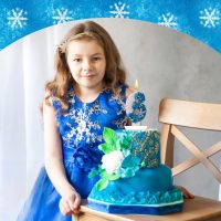 Glitter Blue White 3.74inch Large Frozen Birthday Candles,Happy 5th Birthday Candle for Party Supplies,Snow Winter Frozen Theme for Girls Cake Toppers Candles Birthday Decorations - Image 3
