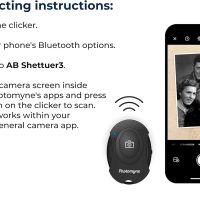 Photomyne Wireless Camera Shutter Clicker | Camera Shutter Remote Control for iPhone & Android Smartphones | Wireless Remote Control Selfie Button - Includes Wrist Strap (1 Pack) - Image 4