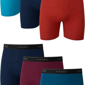 Hanes Men's Boxer Briefs, Cool Dri Moisture-Wicking Underwear, Cotton No-Ride-up for Men, Multi-Packs