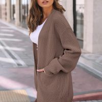 LILLUSORY Womens Oversized Cardigans Soft Knit Cardigan Sweater with Pockets - Image 3
