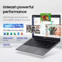 Laptop for Student, Home and Business, Quad-Core N5095 Processor, 2.9GHz, 8GB RAM, 128GB SSD, 1TB Expandable, 14 Inch Laptop Computer with MS Office Pro 2024, Win 11, WiFi 5, BT 5.0, USB 3.0 - Image 2