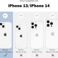 ZTOFERA for iPhone 13/14 Magnetic Case Compatible with Magsafe,Aesthetic Floral Pattern Design Cute for Girl Women,Anti-Drop Protective Hard Phone Cover for iPhone 13/14-Big White Flower - Image 2