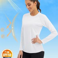 MAGCOMSEN Women's Long Sleeve Shirts UPF 50+ Sun Protection Shirts for Hiking Fishing Workout Rash Guard - Image 3