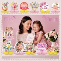 KOOY 12 PCS Mothers Day Decorations Mothers Day Centerpiece for Mothers Day Table Party Decorations Mothers Day Honeycomb Centerpiece for Mothers Day Decoration - Image 7