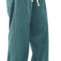 Mens Corduroy Casual Pants Fashion Loose Fit Wide Leg Pants Straight Sweatpants Elastic Waist Drawstring - Image 3