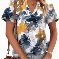WEESO Womens Tops Summer Short Sleeve V Neck Blouses Business Casual Loose Fit Tshirts Trendy Fashion Outfits - Image 4