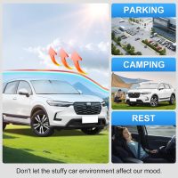 Car Sun Shade for 2016-2022 Honda HR-V Accessories Windshield Sunshade Cover Front Window Shade Custom Fit HR-V Sun Visor Protector Foldable Blocks UV Rays - Image 3