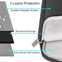 MOSISO Laptop Case 13.3 inch, 13-13.3 inch Laptop Sleeve Compatible with MacBook Air/Pro 13 / Pro 14, HP Dell ASUS Lenovo Notebook, Polyester Vertical Computer Sleeve Bag with Pocket, Black - Image 3
