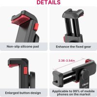 Phone Tripod Mount Holder for iPhone - ULANZI ST-06S Camera Hot 2 Cold Shoe Phone Mount Compatible for iPhone Android Sony Canon DJI Ronin S/SC Zhiyun Gimbals - Image 6