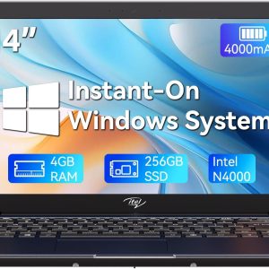 Itel 14 inch Laptop Computer with Intel Celeron N4000 & Intel UHD Graphics 600, 4GB RAM 256GB SSD, Windows, 14-inch Micro-Edge HD Display, Ultra Slim, Long Battery Life, 2.4G/5G WiFi, BT 5.0, HDMI