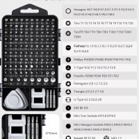 SHOWPIN 122 in 1 Precision Computer Screwdriver Kit, Laptop Screwdriver Sets with 101 Magnetic Drill Bits, Computer Accessories, Electronics Tool Kit Compatible for Tablet, PC, iPhone, PS4 Repair - Image 2