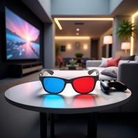 3Pcs Red and Blue 3D Glasses Universal TV Movie Dimensional Video Frame 3D Glasses DVD Game Glass 3D Style Glasses for 3D Movies Games, 3D Viewing Glasses, Televisions and Video - Image 3